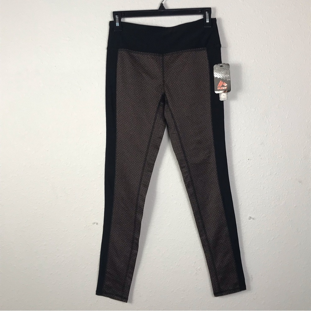 RBX Women's Mid Rise Sz M multicolor Yoga Pants Leggings pull on NWT - Picture 9 of 11